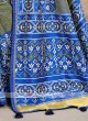 Blue Designer Saree In Patola Saree